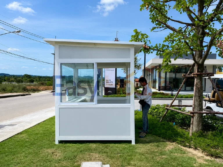 ป้อมยามสำเร็จรูปติดตั้งเสร็จที่ Sales Gallery โครงการ PATTA TERRANE พร้อมใช้งาน